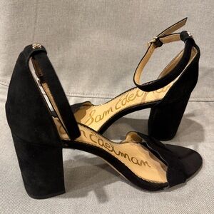 Sam Edelman Black Suede Odila Classic Heeled Sandal